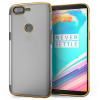 Caseflex Θήκη Σιλικόνη OnePlus 5T - Clear/Gold & Screen Protector (ONE-PLUS-Z408)
