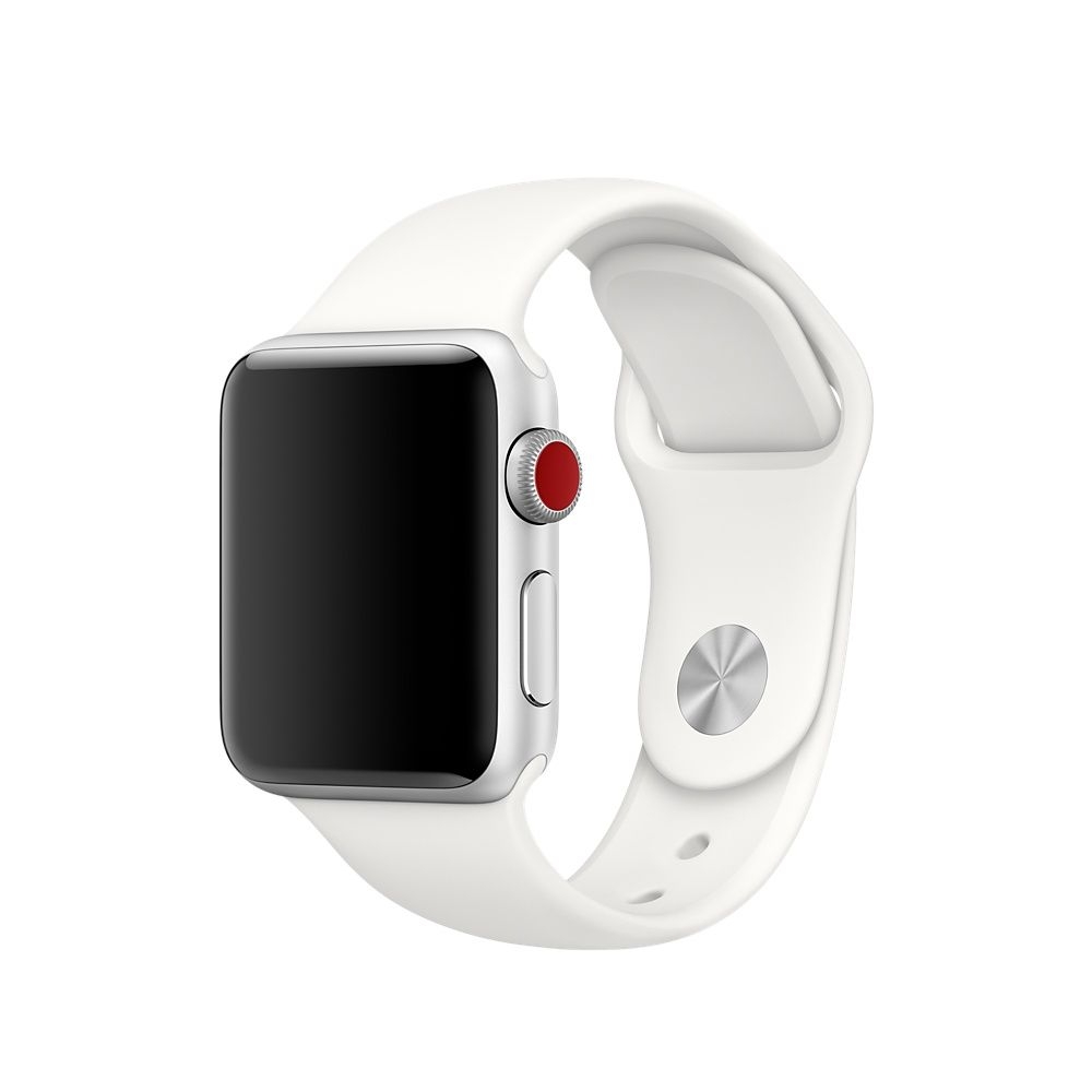 Ανταλλακτικό Λουράκι Σιλικόνης Apple Watch 1/2/3 (38mm) - White (13619) - OEM