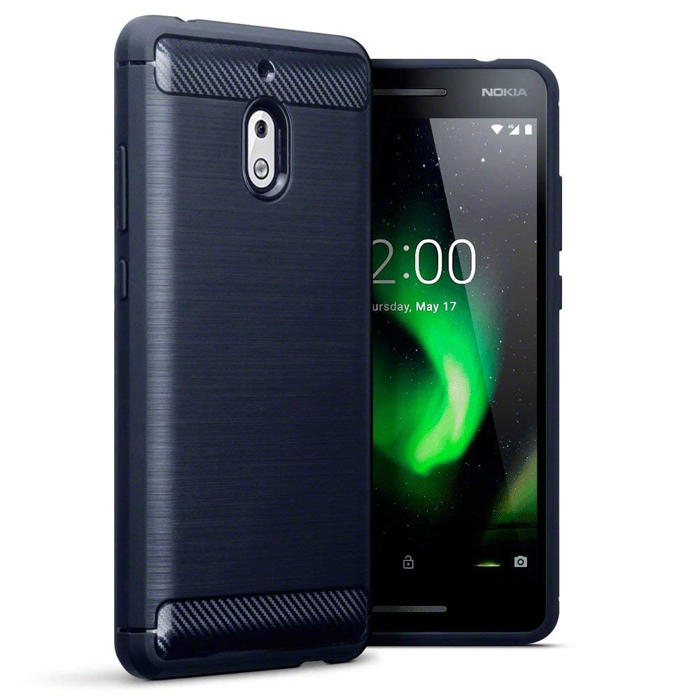 Terrapin Θήκη Σιλικόνης Carbon Fibre Design Nokia 2.1 - Dark Blue (118-001-275)
