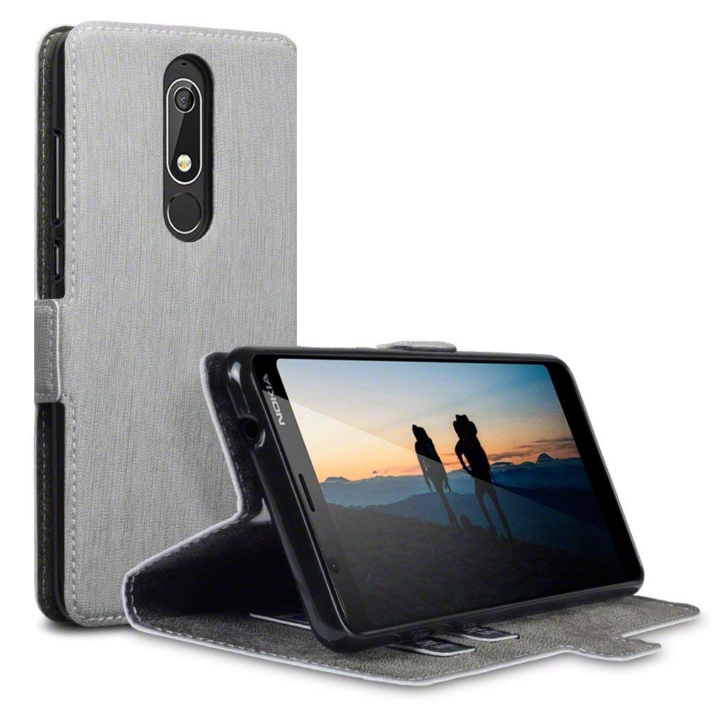 Terrapin Θήκη - Πορτοφόλι Nokia 5.1 - Grey (117-001-297)