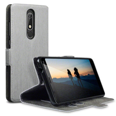 Terrapin Θήκη - Πορτοφόλι Nokia 5.1 - Grey (117-001-297)