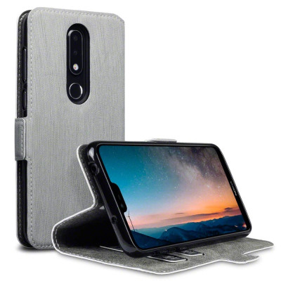 Terrapin Θήκη - Πορτοφόλι Nokia 6.1 Plus - Grey (117-001-309)