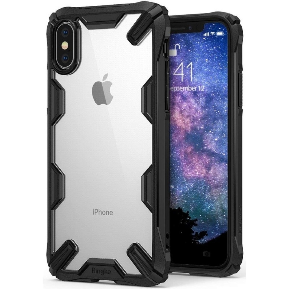 Ringke Fusion-X Θήκη iPhone XS Max με TPU Bumper - Black (14242)