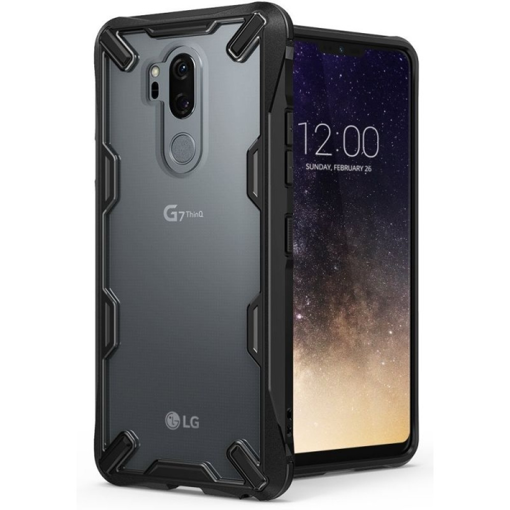 Ringke Fusion-X Θήκη LG G7 ThinQ με TPU Bumper - Black (14430)