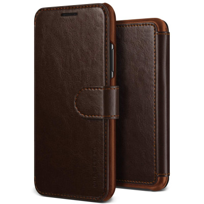 VRS Design Dandy Layered Θήκη - Πορτοφόλι iPhone XS Max - Brown (VRS-IPXSM-LDD-CBR)