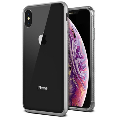 VRS Design Θήκη Crystal Bumper iPhone XS Max - Street Silver (VRS-IPXSM-CRB-STS)