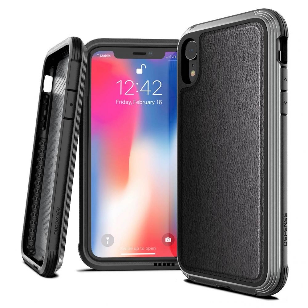 X-Doria Defense Lux Θήκη iPhone XR - Black Leather (3X3C0552B)