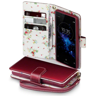 Terrapin Θήκη Πορτοφόλι Sony Xperia XZ2 Compact - Red Floral (117-005-619)