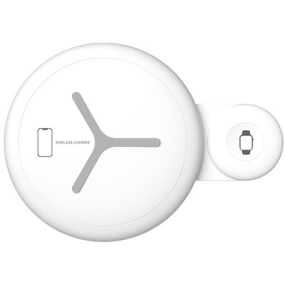 Sdesign Dual Wireless Charging Pad - Διπλός Ασύρματος Φορτιστής - White (SDUAL-WH)