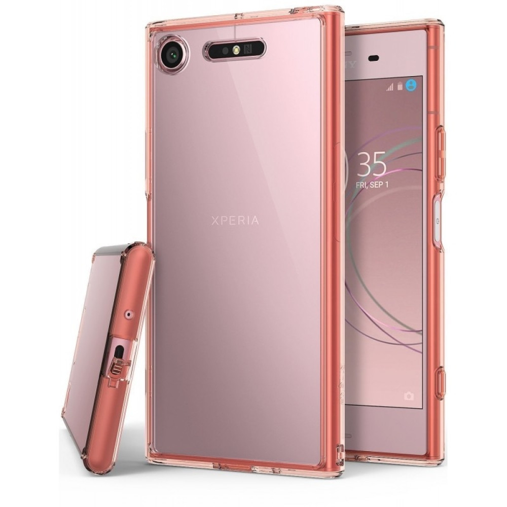 Ringke Fusion Θήκη με TPU Bumper Sony Xperia XZ1 Compact - Rose Gold (27184)