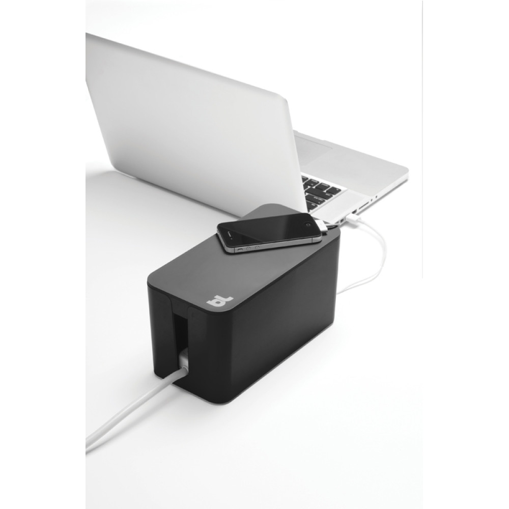 CableBox Mini- Κουτί Τακτοποίησης Καλωδίων - Black (CBM-BL)