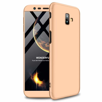 GKK Θήκη Hybrid Full Body 360° Samsung Galaxy J6 Plus 2018 - Gold (44494)