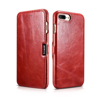 iCarer Vintage Series Side-Open Δερμάτινη Θήκη iPhone 8 Plus / iPhone 7 Plus - Red (44673)