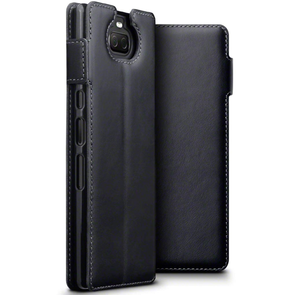 Terrapin Low Profile Δερμάτινη Θήκη - Πορτοφόλι Sony Xperia 10 Plus - Black (117-005-650)