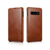iCarer Vintage Series Side-Open Δερμάτινη Θήκη Samsung Galaxy S10 Plus - Brown (RS992005-BN)