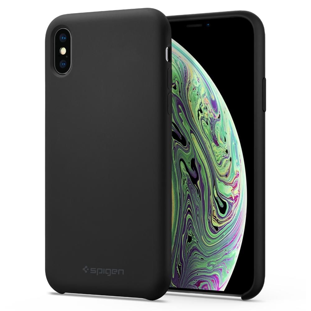 Spigen Silicone Fit - Θήκη iPhone XS Max - Black (065CS25653)