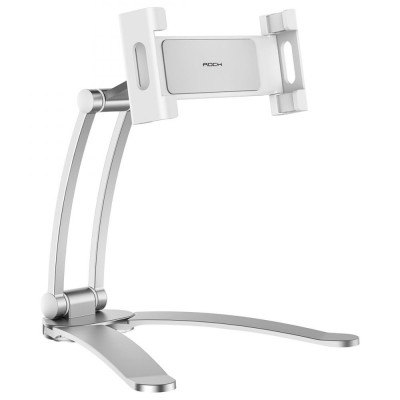 Rock Universal Desktop Stand - Βάση για Smartphones και Tablet από 5'' έως 10.5''  - Silver (47291)