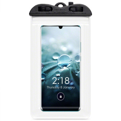 Τerrapin Universal Αδιάβροχη Θήκη Πουγκί για Smartphones έως 6.5'' - Frosted Transparent (156-019-005)
