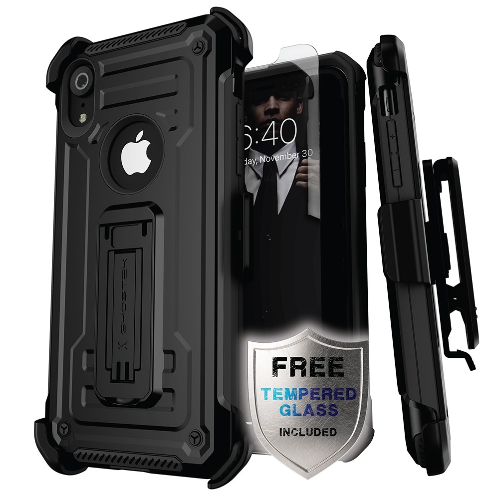 Ghostek Iron Armor 2 - Ανθεκτική Θήκη & Tempered Glass Apple iPhone XR - Black (GHO116BLK)