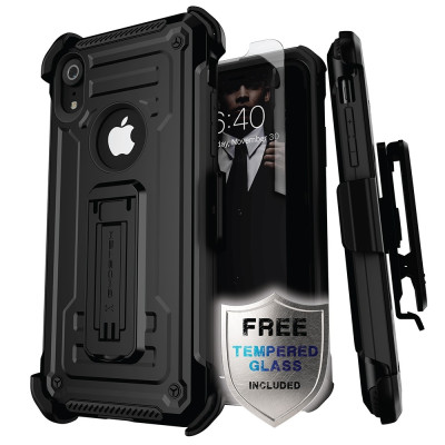 Ghostek Iron Armor 2 - Ανθεκτική Θήκη & Tempered Glass Apple iPhone XR - Black (GHO116BLK)