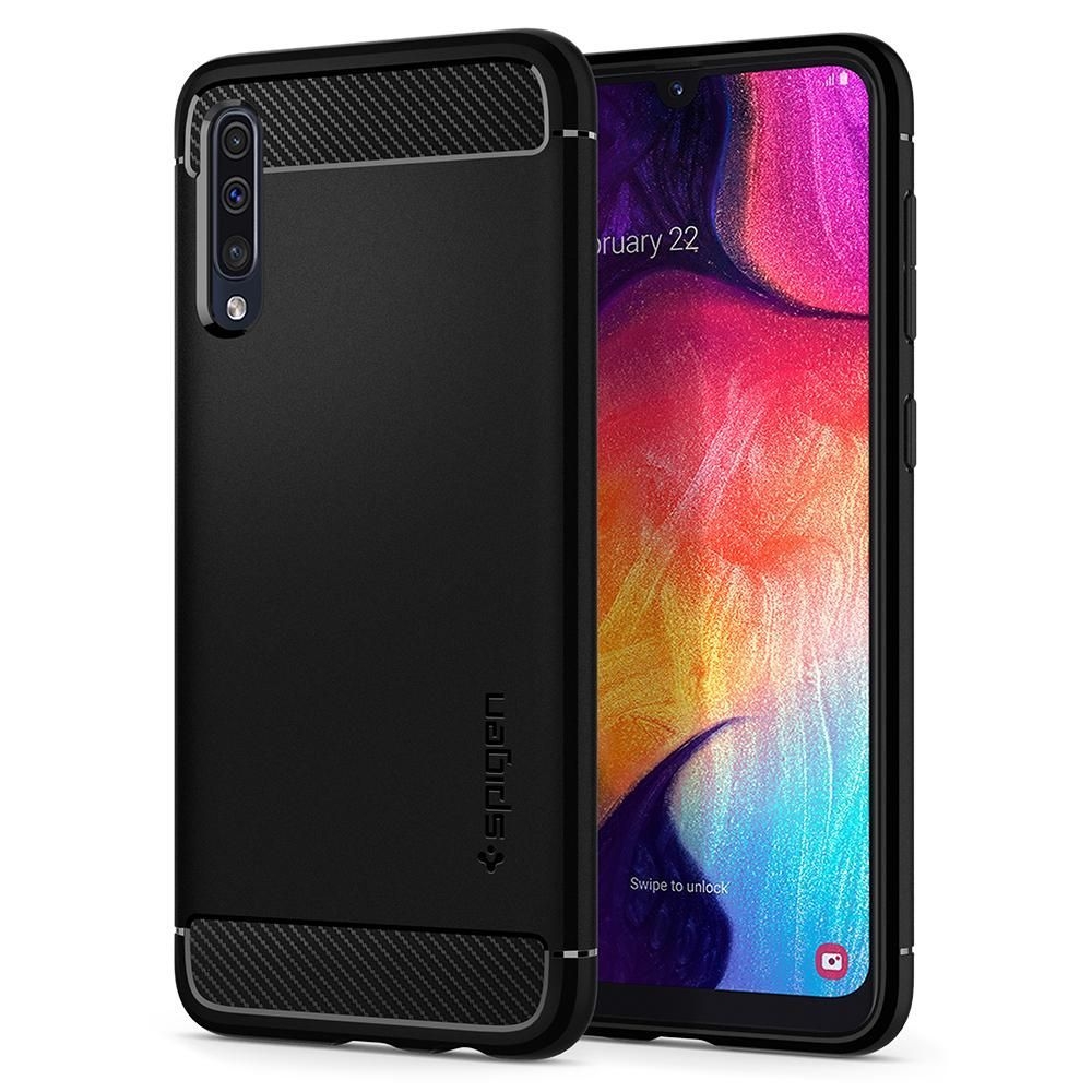 Spigen Θήκη Rugged Armor Samsung Galaxy A50 - Matte Black (611CS26199)