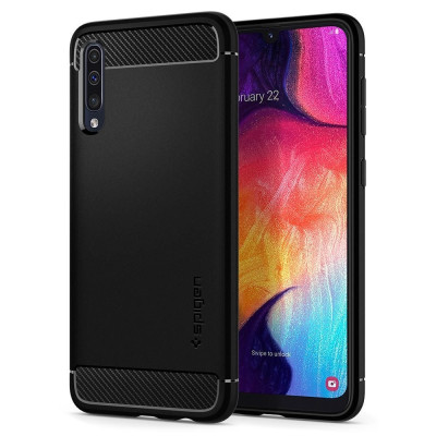 Spigen Θήκη Rugged Armor Samsung Galaxy A50 - Matte Black (611CS26199)