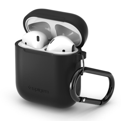 Spigen Θήκη Flexible Σιλικόνης για Airpods 2nd Gen / 1st Gen - Black (066CS24808)