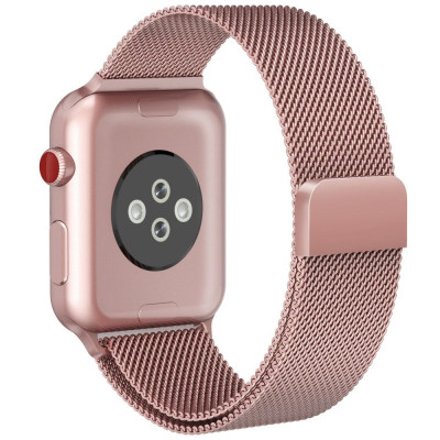 Ανταλλακτικό Λουράκι Milaneseband για Apple Watch SE/10/9/8/7/6/5/4 (42/41/40mm) - Rose Gold (49086) - OEM