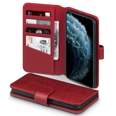 Terrapin Δερμάτινη Θήκη - Πορτοφόλι iPhone 11 Pro Max - Red (117-131-005)