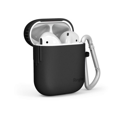 Ringke Θήκη Σιλικόνης Apple Airpods 2nd Gen / 1st Gen - Black (52107)