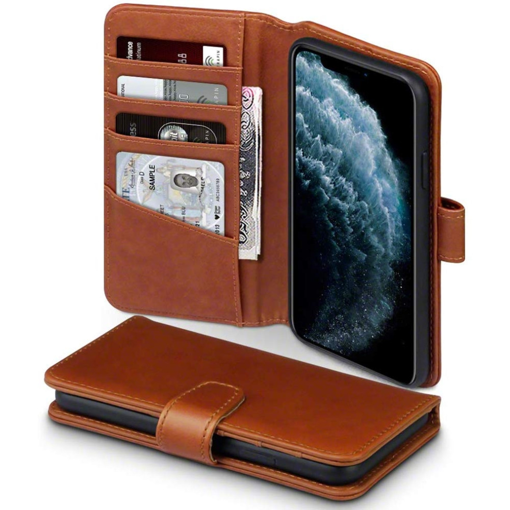 Terrapin Δερμάτινη Θήκη - Πορτοφόλι iPhone 11 Pro Max - Brown (117-131-003)