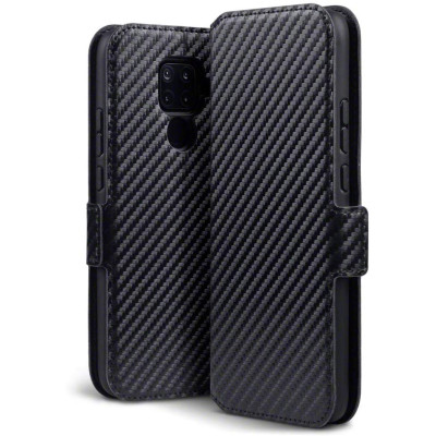 Terrapin Low Profile Θήκη - Πορτοφόλι Carbon Fibre Huawei Mate 30 Lite - Black (117-083-240)