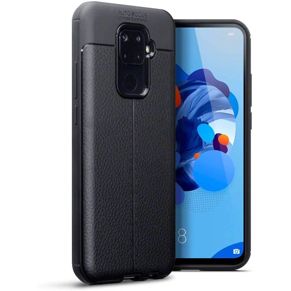 Terrapin Θήκη TPU Leather Design Huawei Mate 30 Lite - Black (118-083-214)
