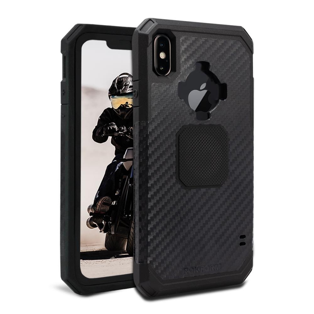 Rokform Rugged Θήκη iPhone XS Max με Μεταλλική Πλάκα για Μαγνητική Βάση Αυτοκινήτου - Black (305101P)