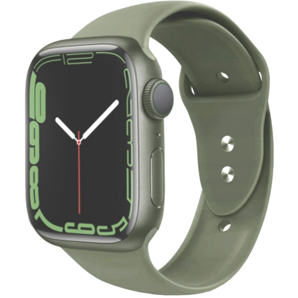 Tech-Protect Λουράκι Σιλικόνης Apple Watch Ultra2/Ultra1/SE/10/9/8/7/6/5/4 (49/46/45/44mm) - Army Green (5906735415209)