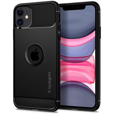 Spigen Θήκη Rugged Armor iPhone 11 - Black (076CS27183)