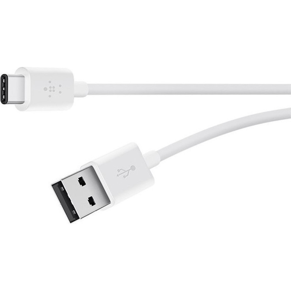 Belkin Καλώδιο Φόρτισης και Μεταφοράς Δεδομένων USB σε Type-C - 3A - 180cm - White (F2CU032bt06-WHT)