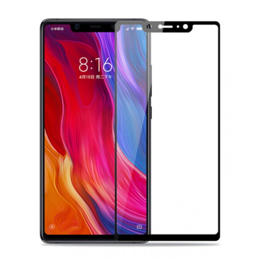 Vivid Full Face Tempered Glass - Αντιχαρακτικό Γυαλί Οθόνης Xiaomi Mi 8 Lite  - Black (VITEMP53BK)