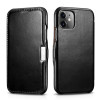 iCarer Vintage Series Side-Open Δερμάτινη Θήκη iPhone 11 - Black (RIX1108-BK)