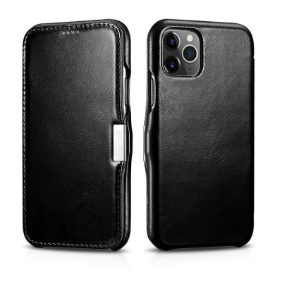 iCarer Vintage Series Side-Open Δερμάτινη Θήκη iPhone 11 Pro Max - Black (RIX1109-BK)