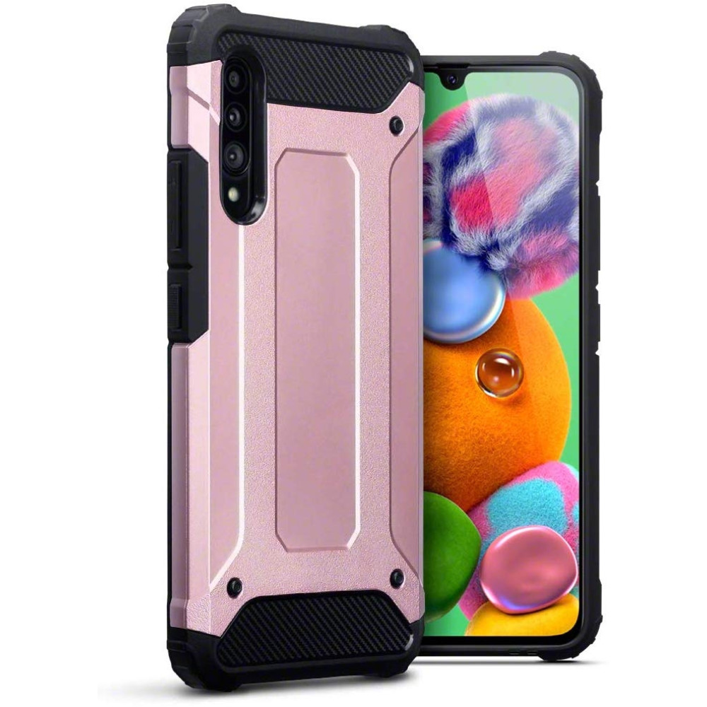 Terrapin Ανθεκτική Θήκη Double Layer Impact Samsung Galaxy A90 5G - Rose Gold (131-002-204)