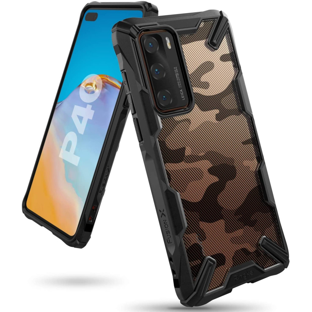 Ringke Fusion X Θήκη Σιλικόνης Huawei P40 - Camo Black (63883)