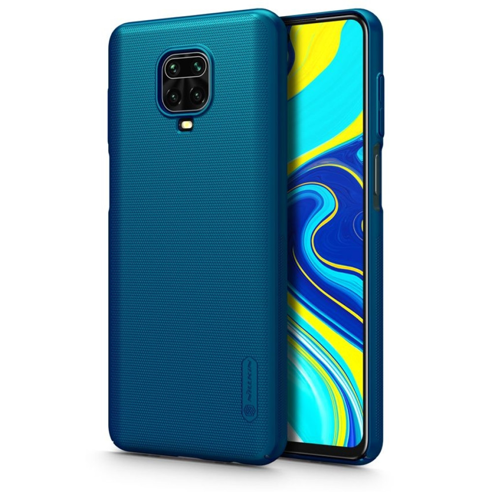 Nillkin Θήκη Super Frosted Shield Xiaomi Redmi Note 9S / 9 Pro / 9 Pro Max & Kickstand - Blue (64323)