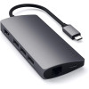 Satechi Type-C USB 4K Multiport Adapter Hub V2 - Mε 1x USB Type-C / 3x USB 3.0 / 1x HDMI / 1x Micro SD / SD / 1x Ethernet - Space Grey (ST-TCMA2M)