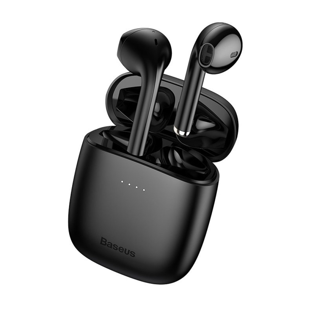 Baseus Encok W04 True Wireless Earphones Ασύρματα Ακουστικά και Θήκη Φόρτισης - Black (NGW04-B01)