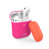 Puro ICON Θήκη Σιλικόνης για Airpods 2nd Gen / 1st Gen - Fluo Fuchsia + Orange Cap (APCASE2FLUOFCS)