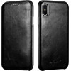 iCarer Vintage Series Curved Edge - Δερμάτινη Θήκη iPhone X / XS - Black (RIX17-BK)