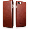 iCarer Vintage Series Curved Edge - Δερμάτινη Θήκη iPhone 7 Plus / 8 Plus - Brown (RIP7001-BN)