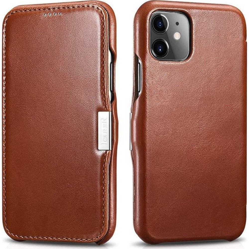 iCarer Vintage Series Side-Open Δερμάτινη Θήκη iPhone 11 - Brown (RIX1108-BN)