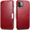 iCarer Vintage Series Side-Open Δερμάτινη Θήκη iPhone 11 - Red (RIX1108-RD)